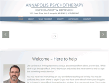 Tablet Screenshot of annapolispsychotherapy.com
